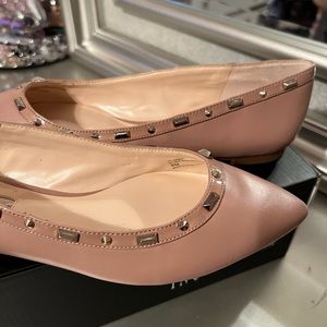 Blush Rockstud Ballet Flats